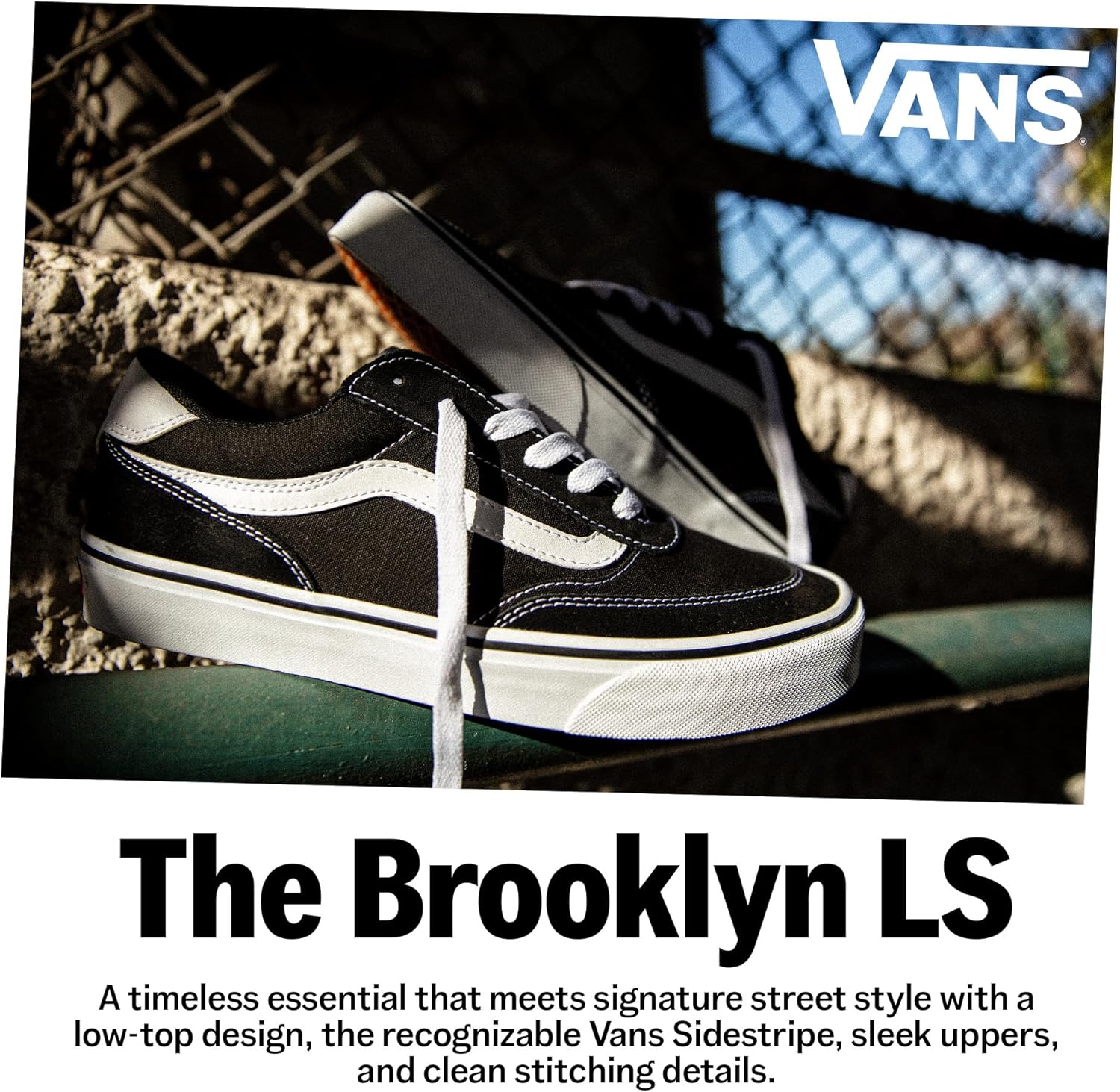 Thumbnail 6 de Vans Brooklyn canvas lace-up trainers for women – Black/Gum
