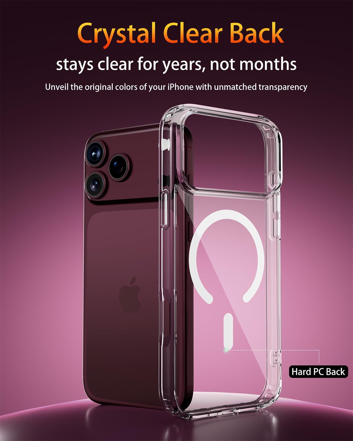 Detalle de Saiuxiu Clear Case for iPhone 18 Pro Max, 3-in-1 MagSafe Kit