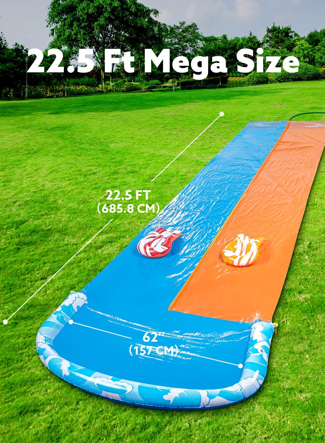 Thumbnail 2 de JOYIN 22.5-ft Inflatable Water Slide with Built-In Sprinklers and 2 Bodyboard Boards