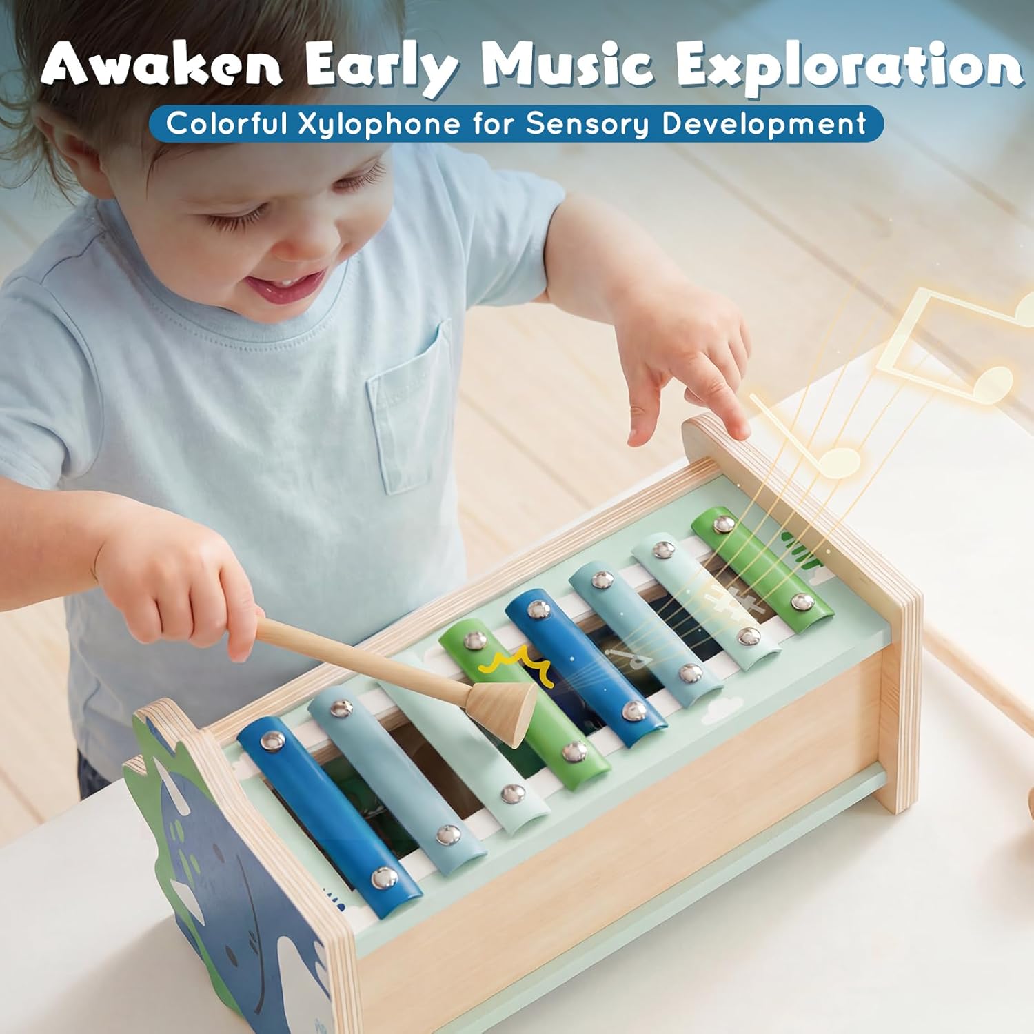 Thumbnail 3 de Lehoo Castle Montessori wooden hammering and xylophone toy set (age 1–3)