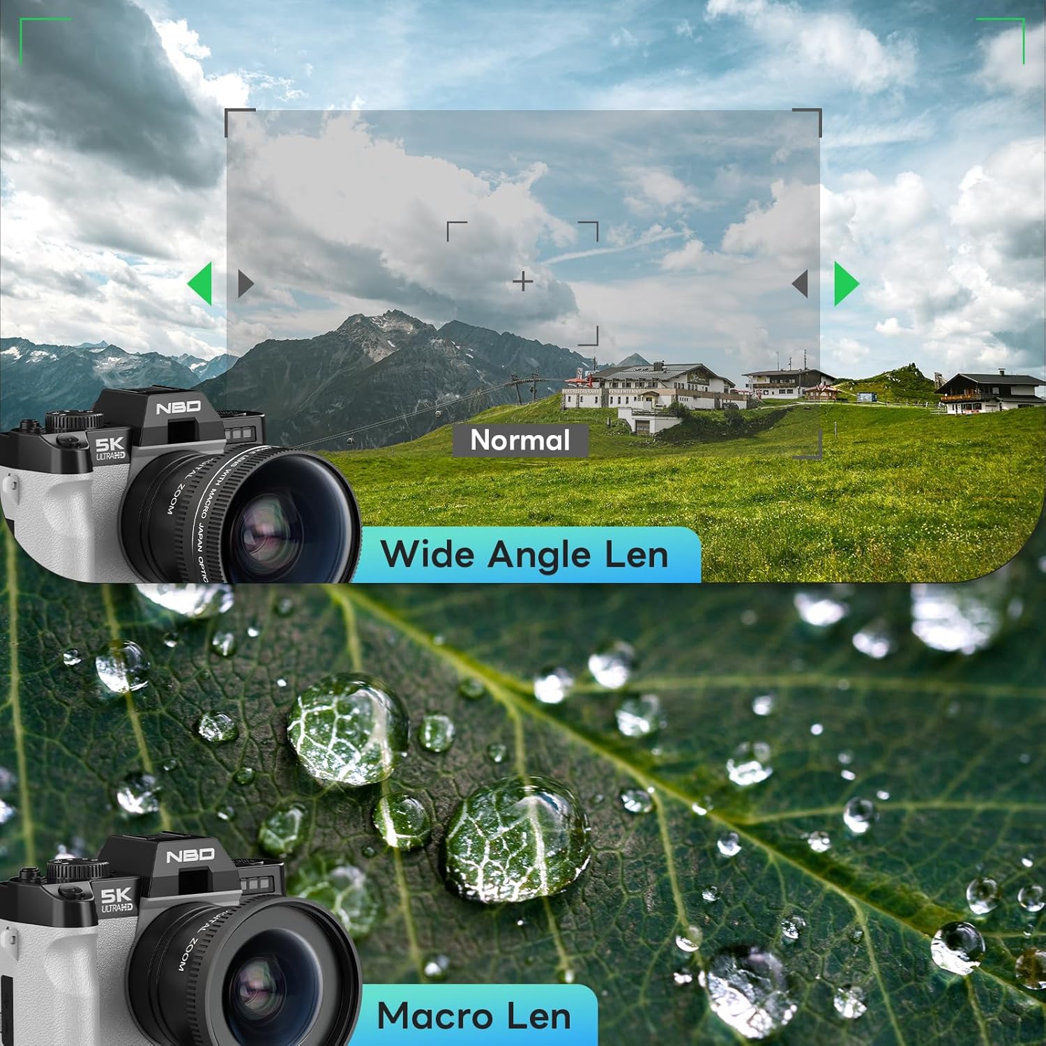 Thumbnail 6 de NBD 5K 64MP Digital Camera with Wi‑Fi & App Control, 16X Zoom, 180° Flip Screen
