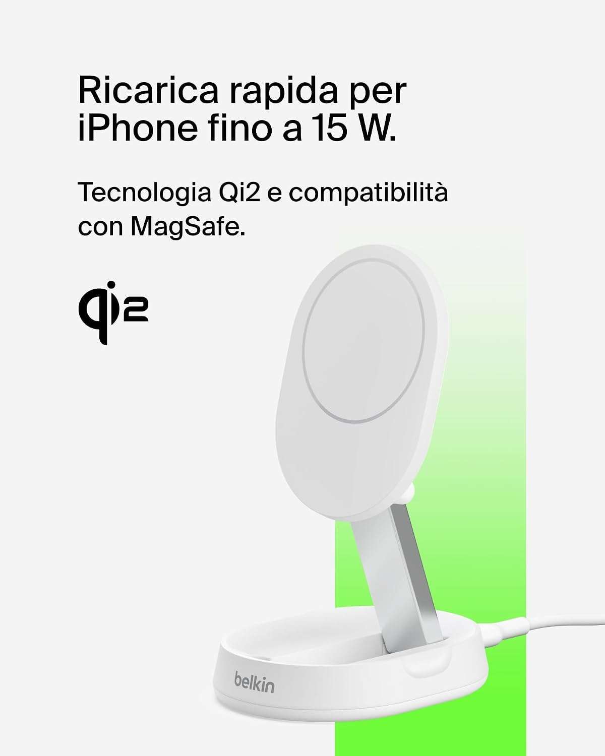Detalle 2 de Belkin BoostCharge Pro 15W Caricatore wireless magnetico