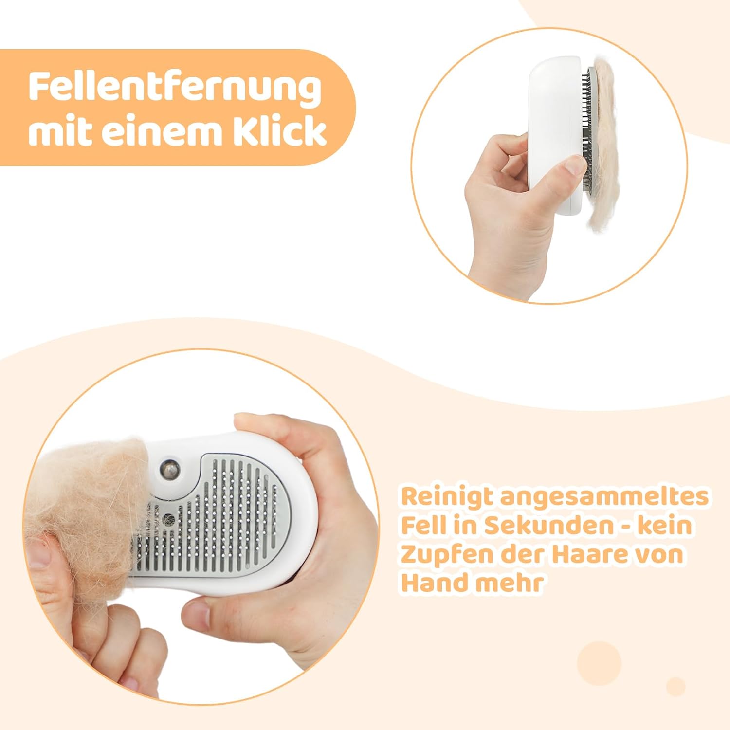 Detalle 2 de Nepfaivy Katzenbürste mit Dampf, wiederaufladbar