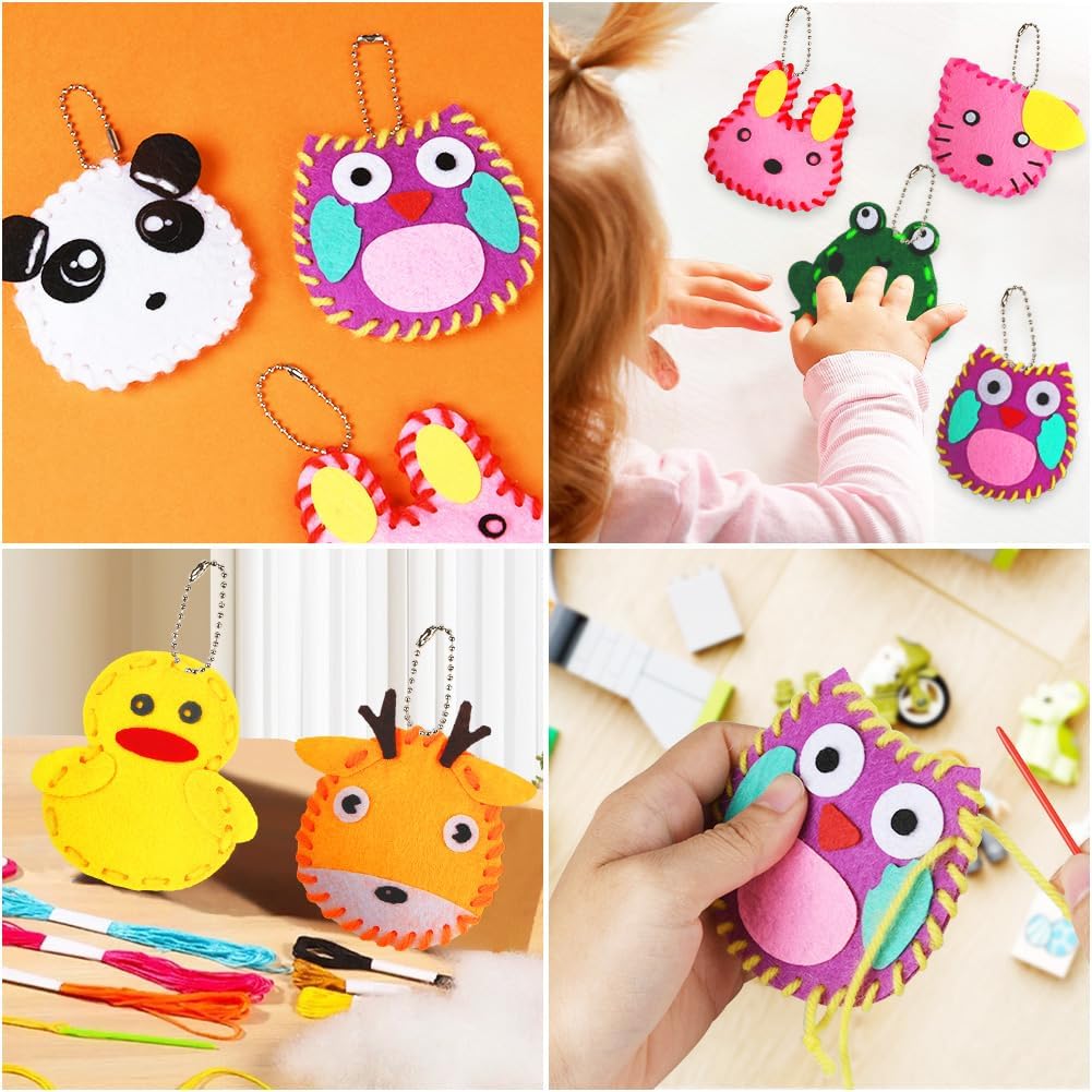 Thumbnail 6 de Vicloon First Sewing Kit for Kids (12-piece) – cute animal keychain craft set for ages 5–12