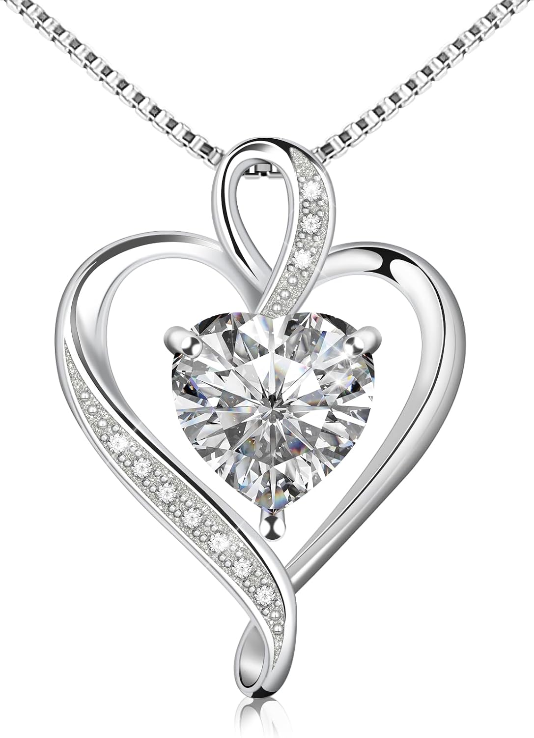 Detalle de Alittlecare Heart Necklace in 925 Sterling Silver