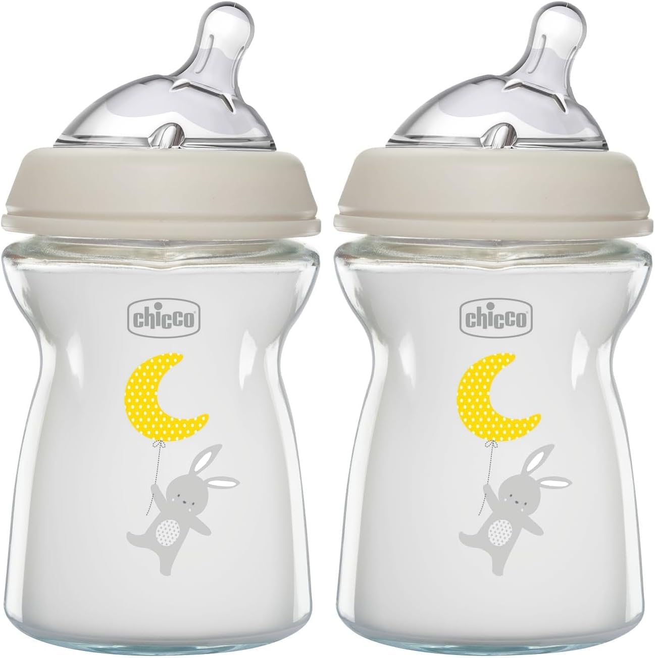 Detalle de Chicco Biberon Anticolica Natural Feeling 330 ml – set 2 pezzi, 6 Mesi+