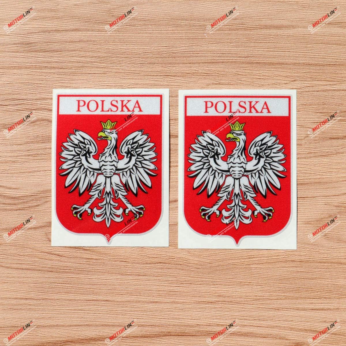 Detalle de Polska coat of arms vinyl decal, 4 inches
