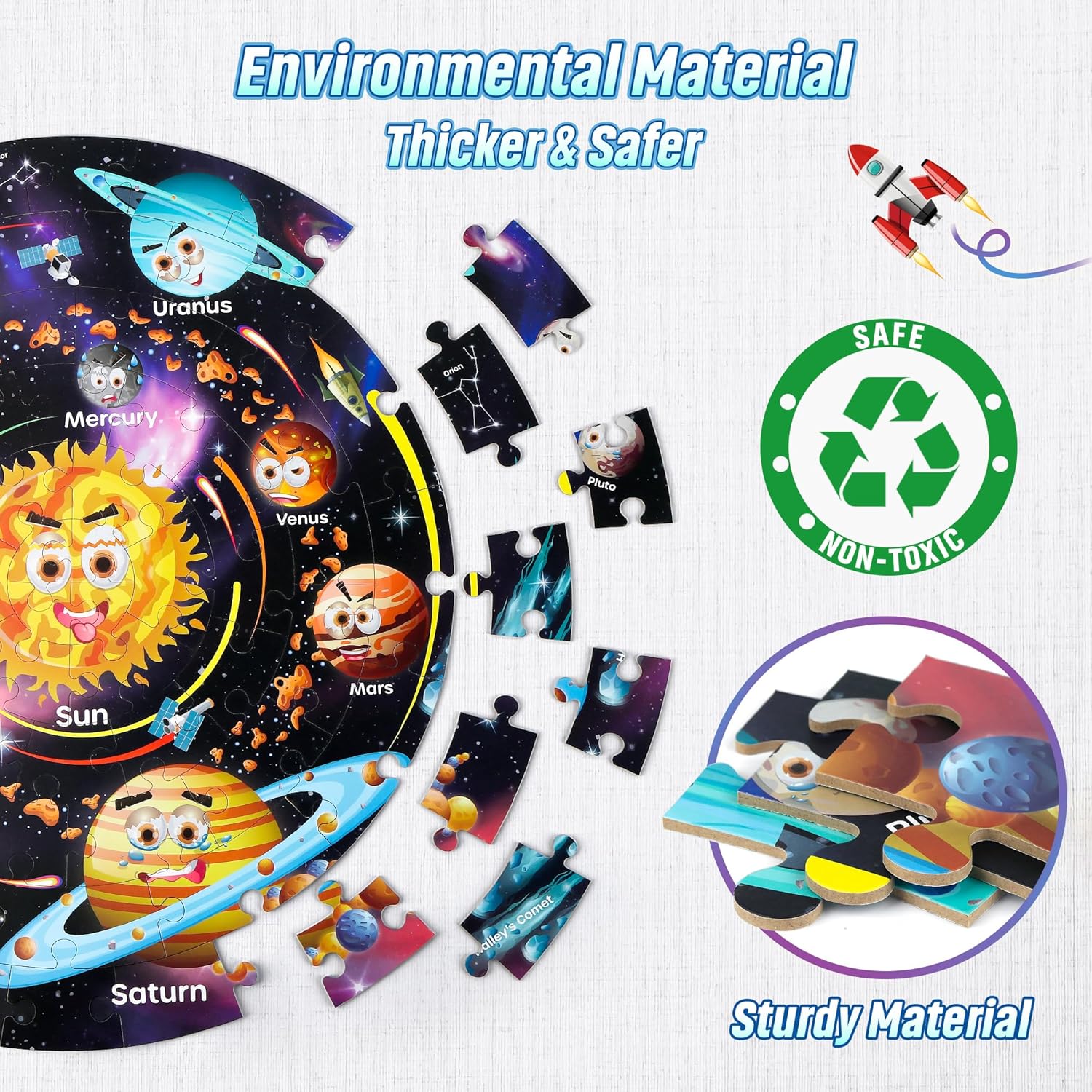 Detalle 2 de SYNARRY Giant Solar System 70-piece Floor Puzzle