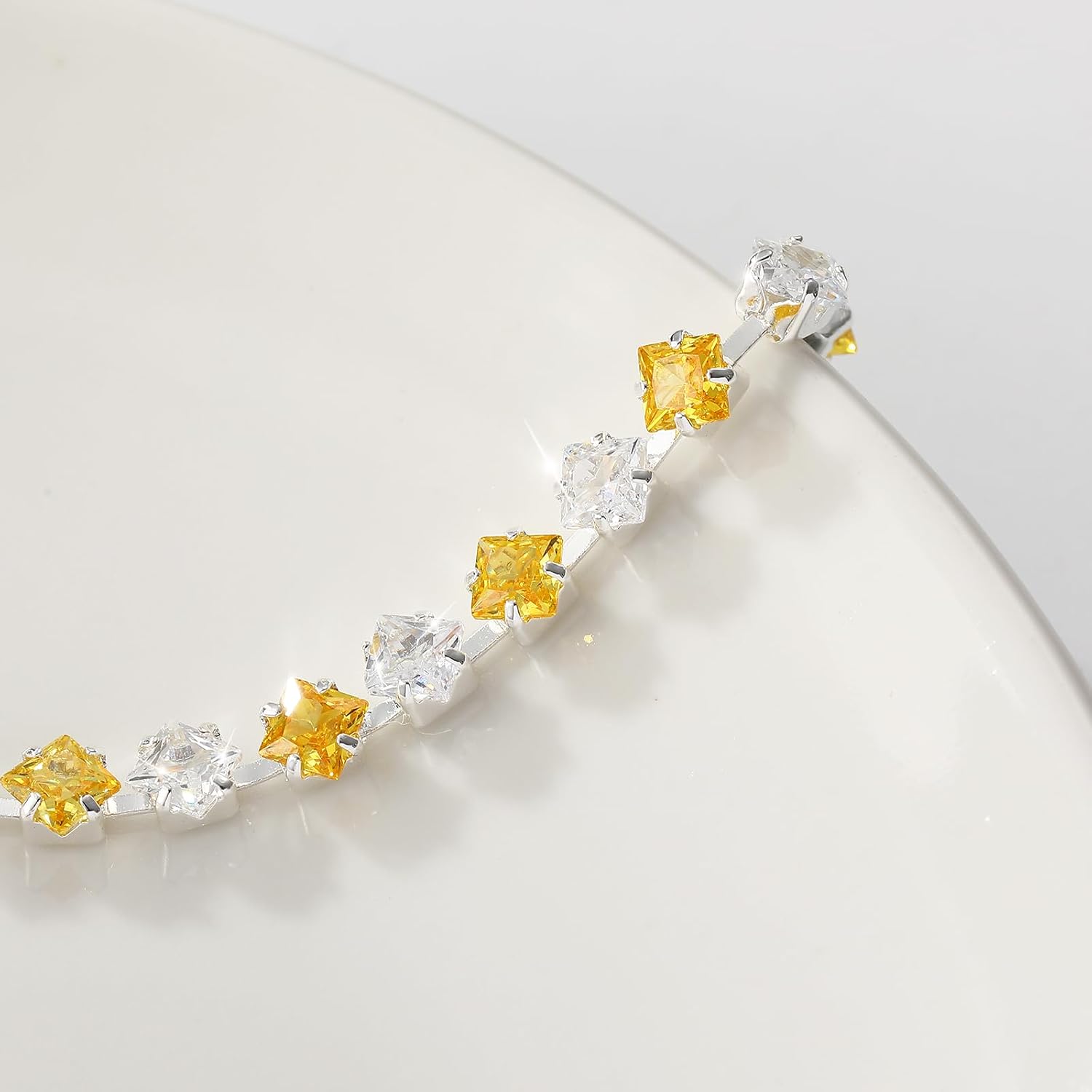 Detalle de Esmoly bracciale tennis argento 12 pietre