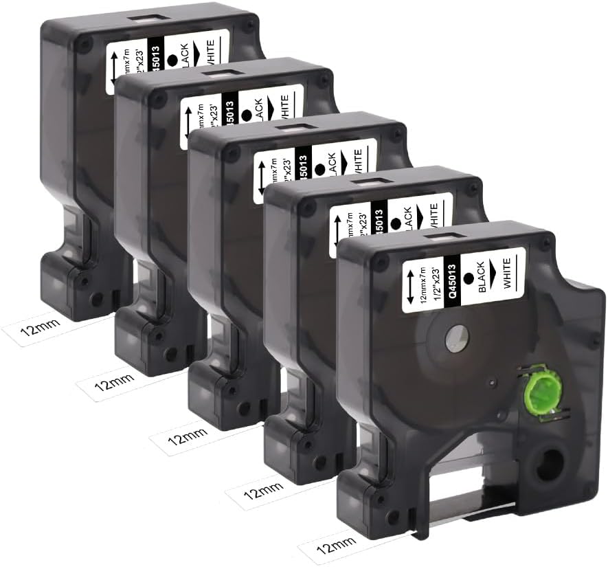 Molabel 12 mm x 7 m label tape 5-pack 🏷️