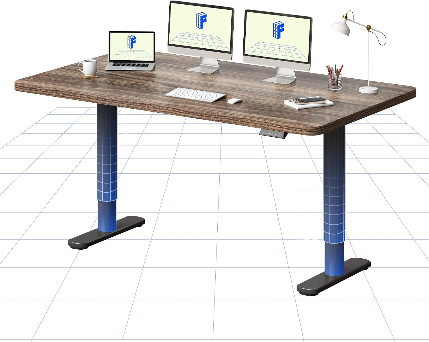 Detalle de FlexiSpot CylineX Electric Standing Desk, 160 x 80 cm, Memory Presets