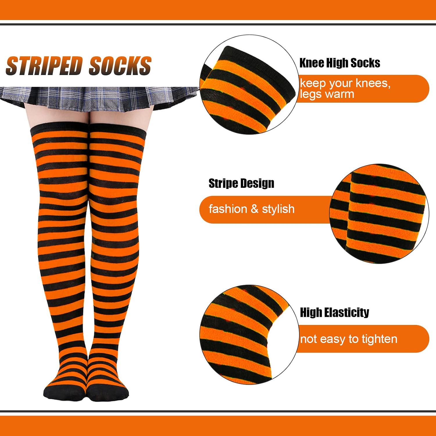 Thumbnail 3 de Barrlves Striped Costume Accessory Set, Polyester and Acrylic