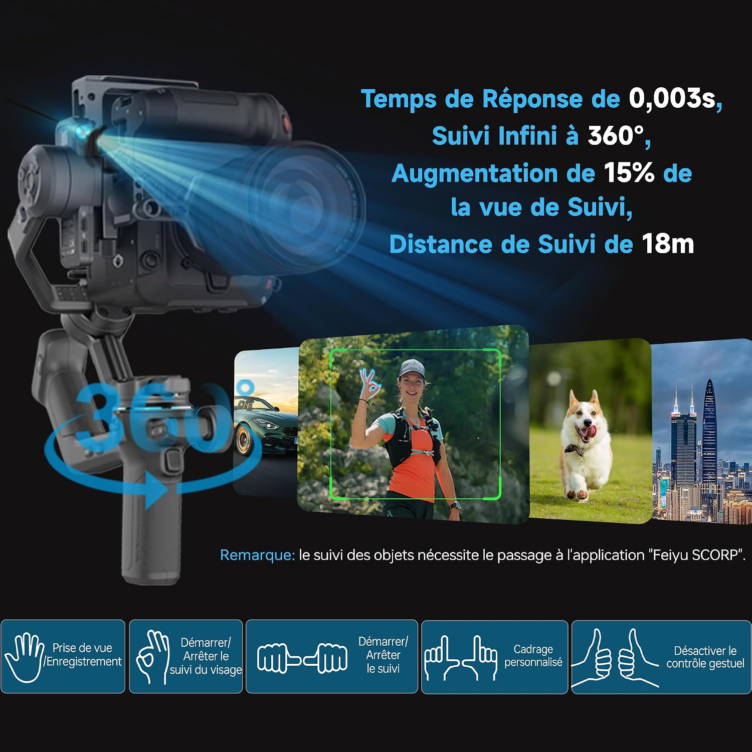 Detalle 2 de FeiyuTech SCORP-C 2 stabilisateur 3,5 kg