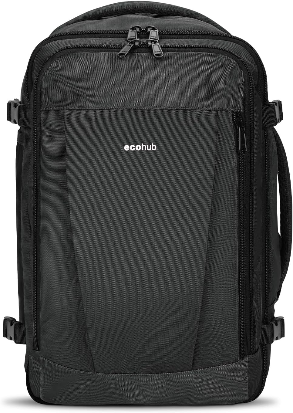 Detalle de ECOHUB Easyjet Cabin Bag underseat backpack 45x36x20cm, 30L, 13 pockets, waterproof recycled PET – Grey