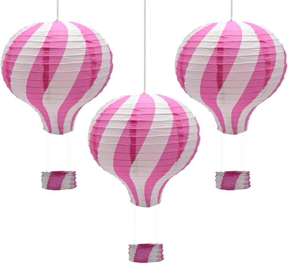 Thumbnail 6 de Hocansen 3Pcs Yellow Hot Air Balloon Paper Lanterns – 30 cm Hanging Lampshades