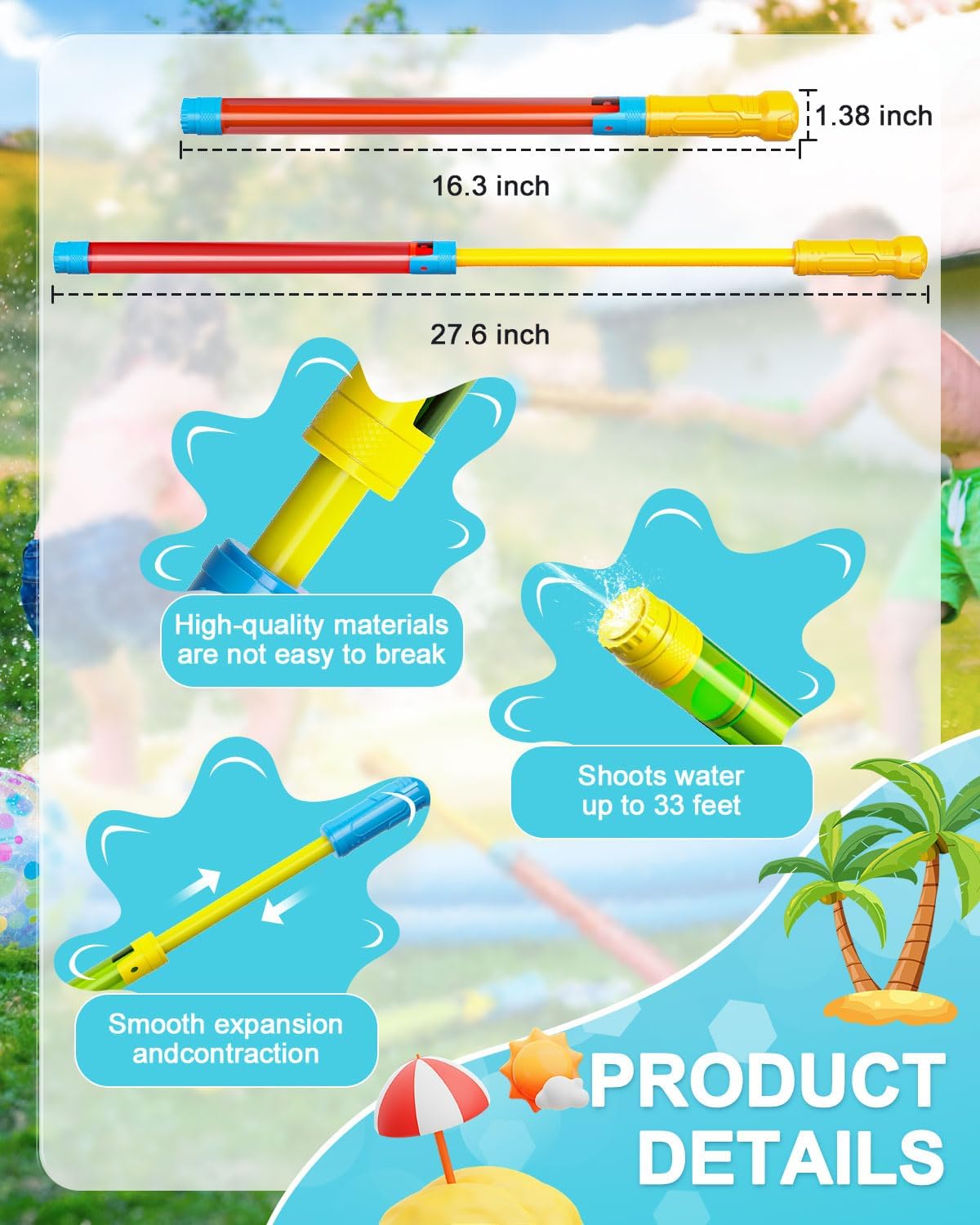 Thumbnail 6 de LQYoyz 24 PCS Water Soaker Blaster – 16.5" Bulk Squirt Gun Set