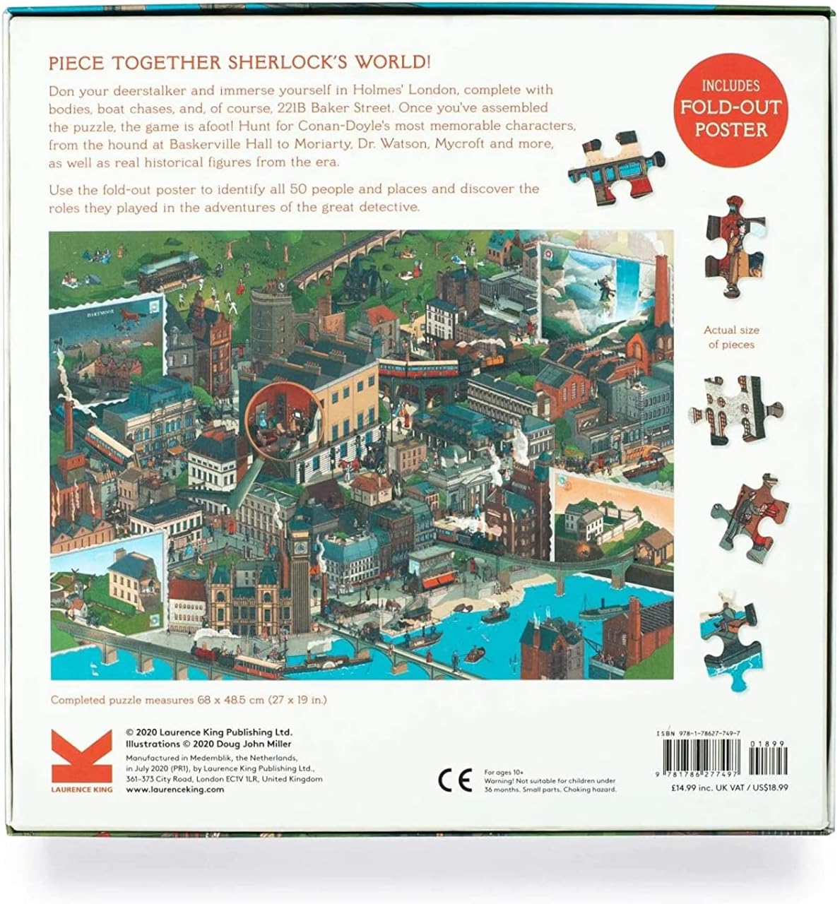 Thumbnail 2 de The World of Sherlock Holmes: A Jigsaw Puzzle (1000 Pieces)
