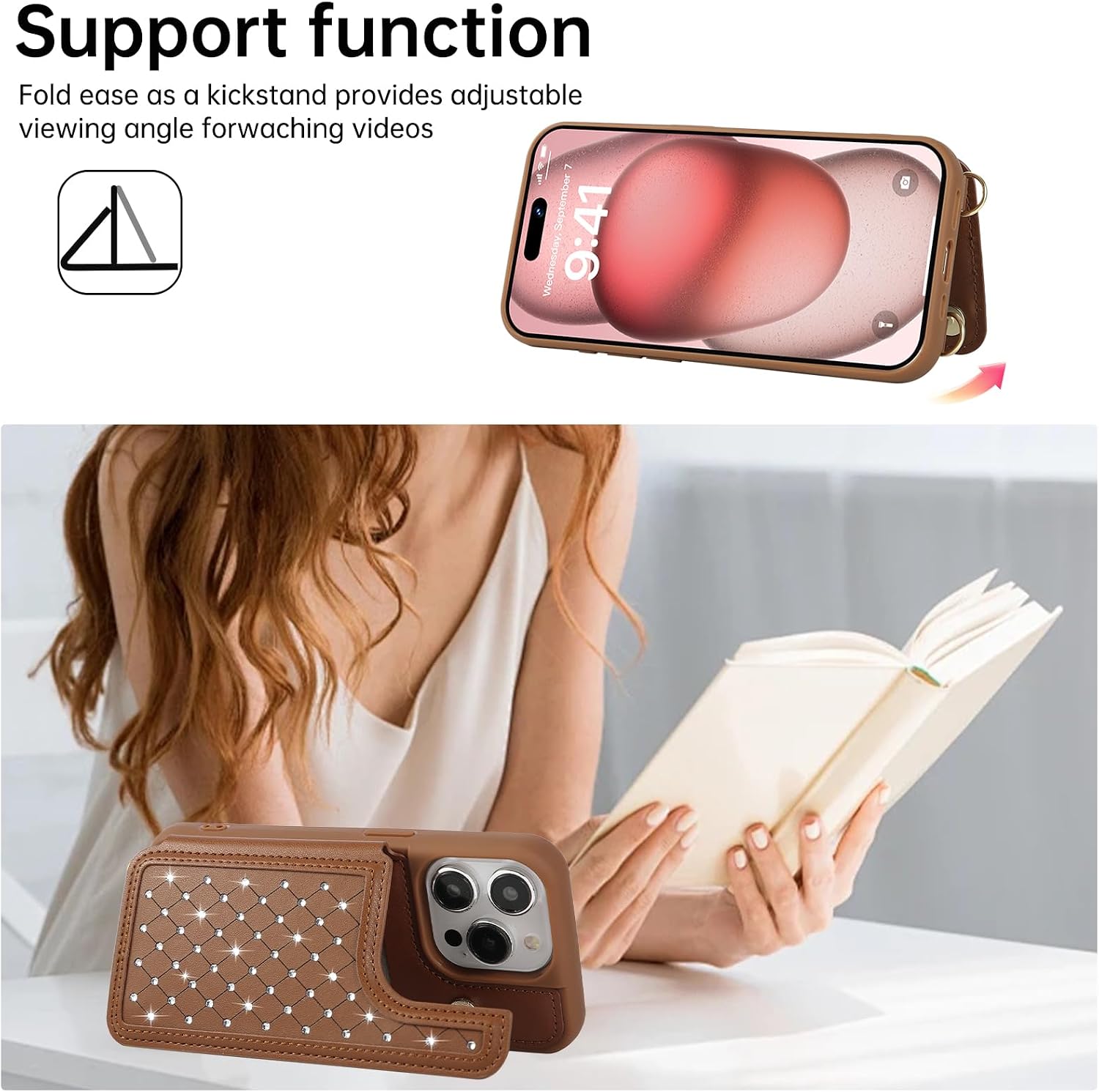 Thumbnail 4 de Jcxtrombulous iPhone 12 wallet case with RFID and strap