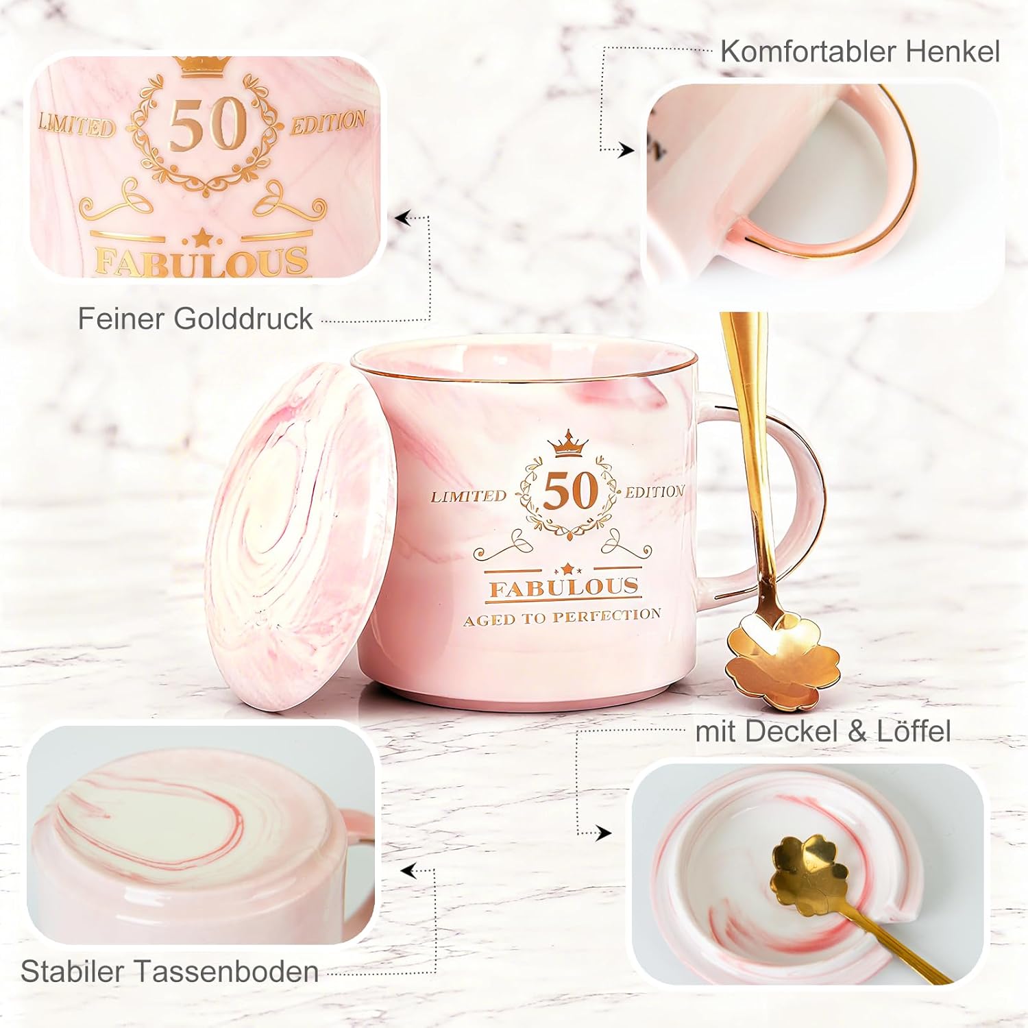 Thumbnail 5 de 50. Geburtstag Keramik Tasse 400 ml