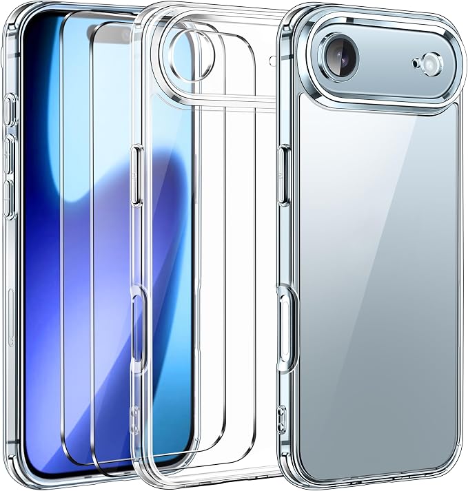 Detalle de ivoler Clara 17 Air Funda Transparente + 2 Cristales 🛡