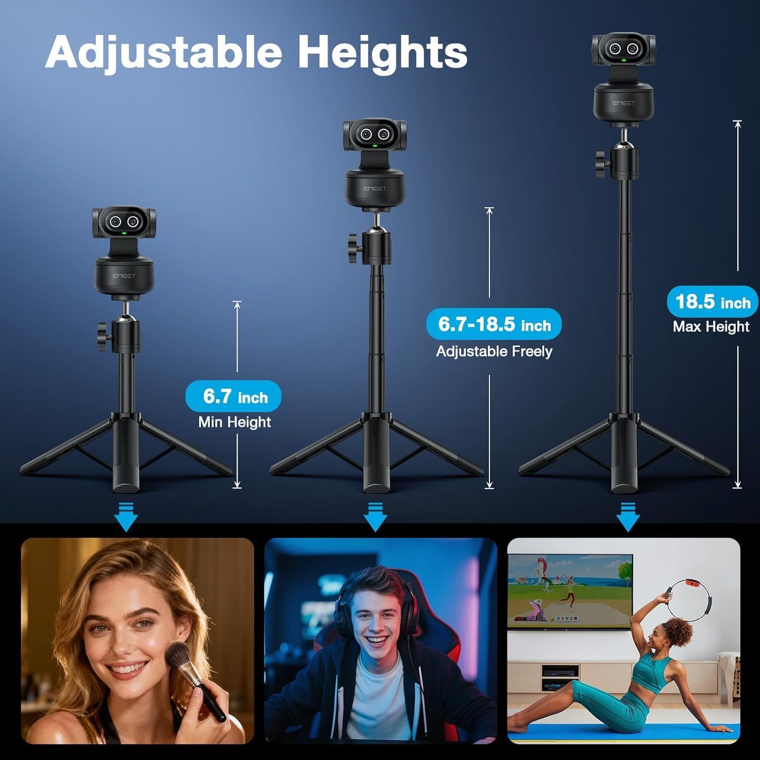 Detalle de EMEET PIXY 4K PTZ Webcam 310° Pan
