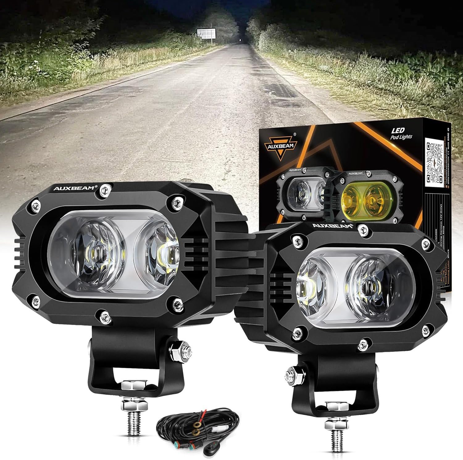Thumbnail 6 de Auxbeam 90W Amber LED Offroad Light