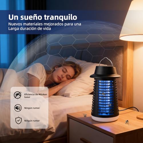 Thumbnail 3 de Lámpara Antimosquitos Axeqao 4250V con UV 20W y LED, IPX4 – Protección interior y exterior
