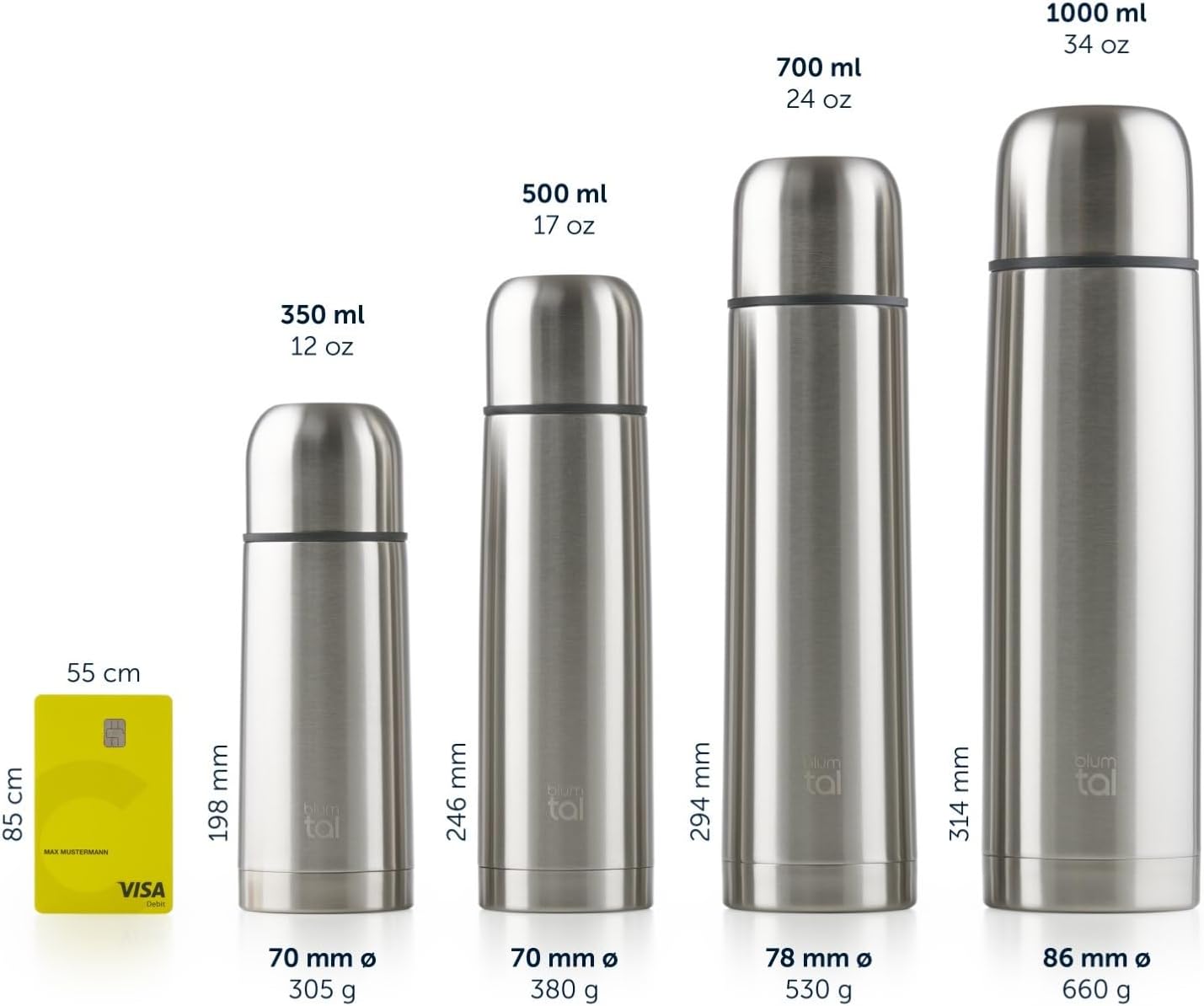 Thumbnail 3 de Blumtal Thermosflasche 1L Edelstahl BPA-frei