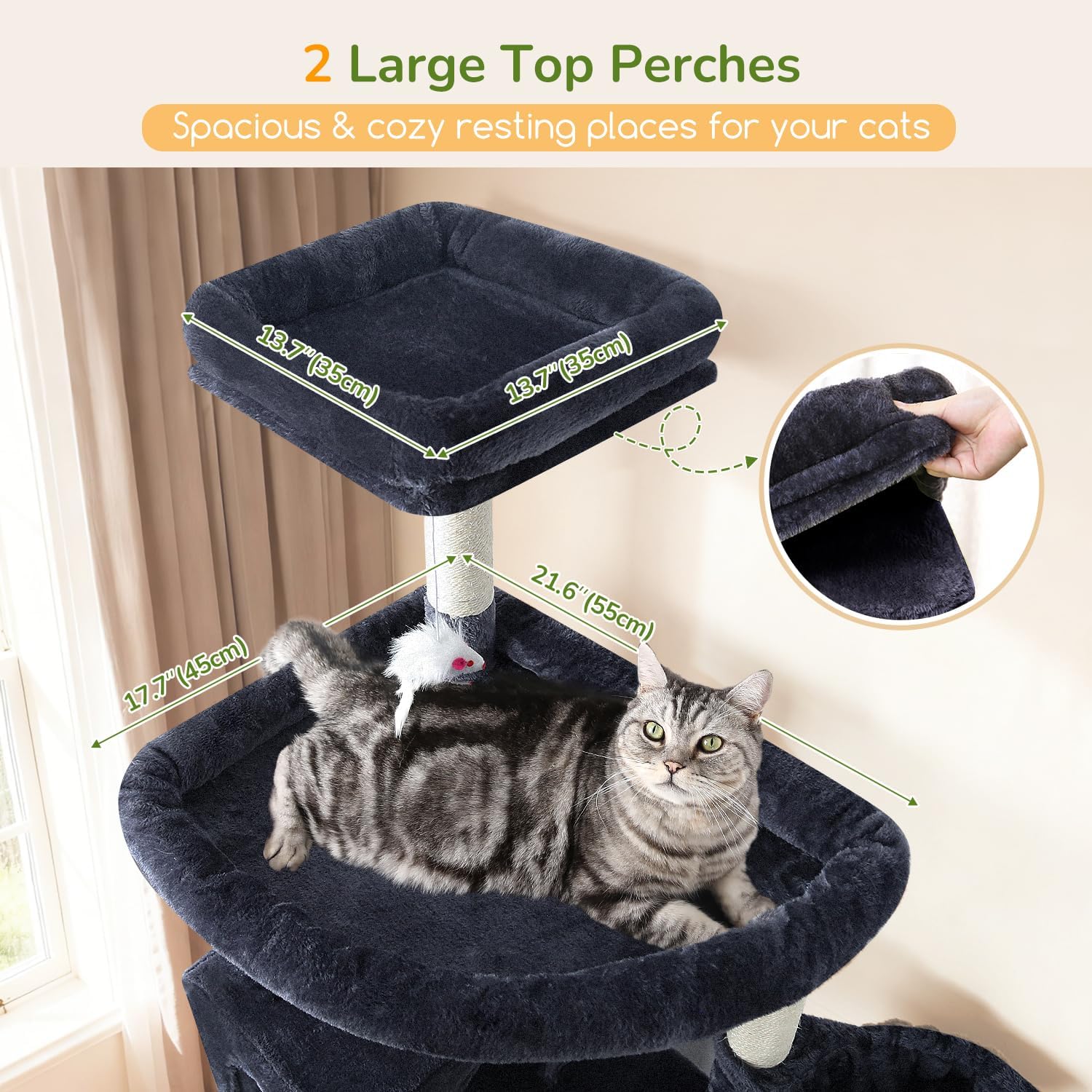 Detalle 2 de Globlazer Cat Tree Tower 82-Inch