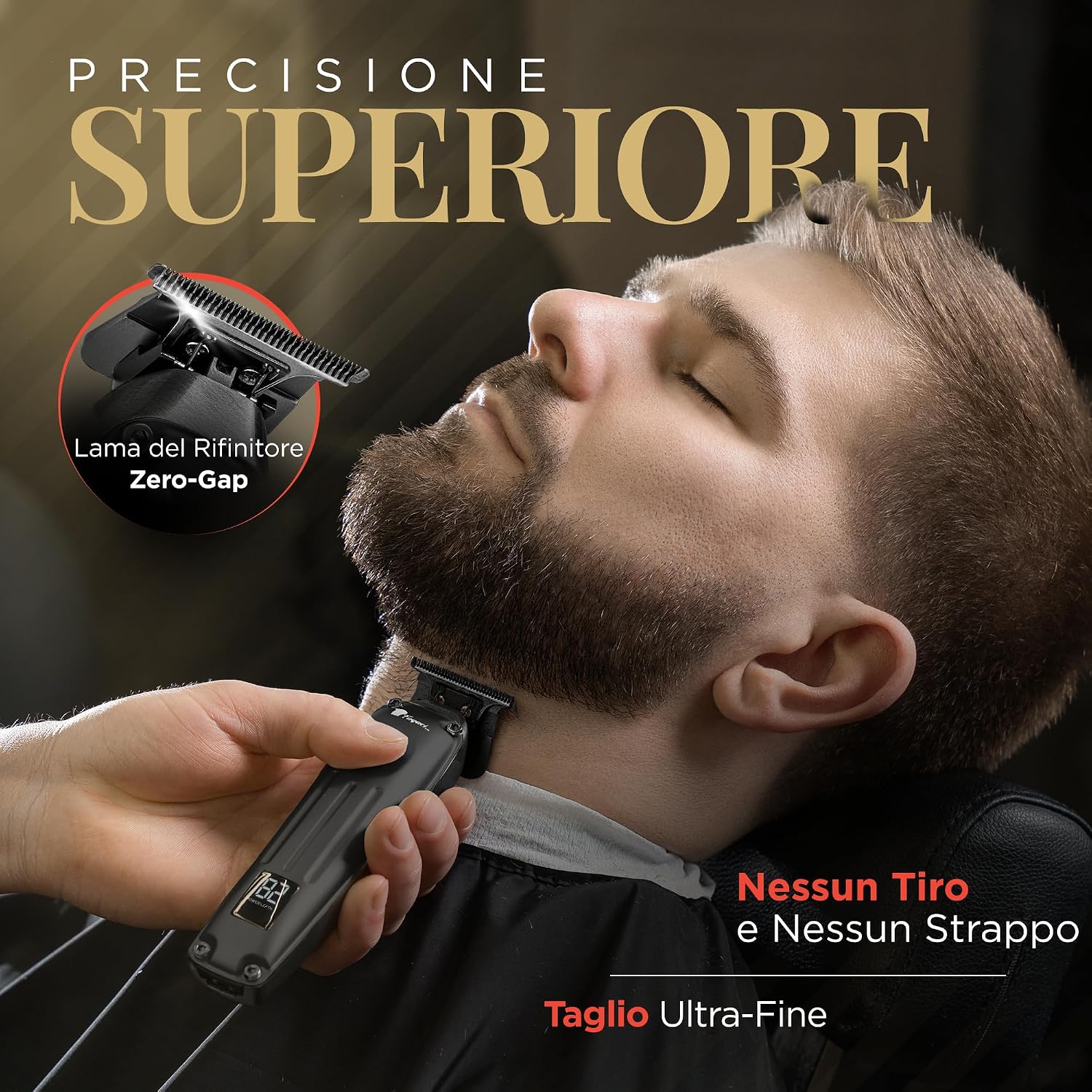 Detalle de Fagaci Tagliacapelli Uomo Professionale con Precisione Superiore – Lame ceramica/DLC, Motore brushless, 0 mm