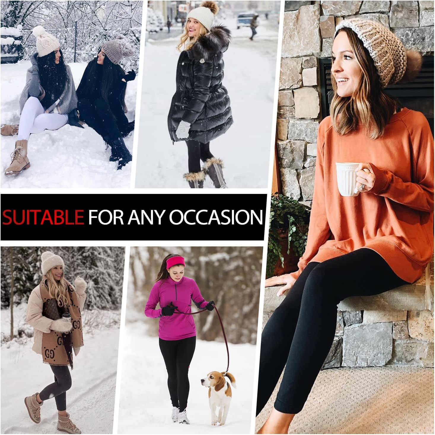 Thumbnail 5 de 3 Pack Fleece Lined High-Waisted Leggings