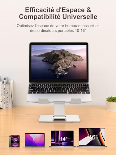 Thumbnail 5 de CIRYCASE Support Ordinateur Portable – Rehausseur aluminium avec unique pilier et ventilation optimisée