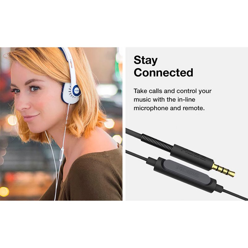 Detalle 2 de Koss KPH30i: Auriculares con micrófono negros