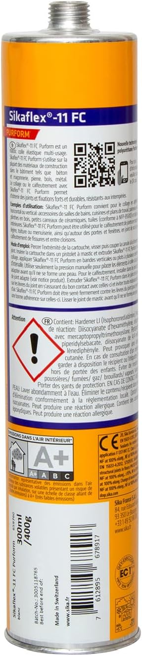 Thumbnail 1 de SikaFlex 11 FC PURFORM Gris Béton — Mastic joint et colle tout-en-un pour intérieur et extérieur