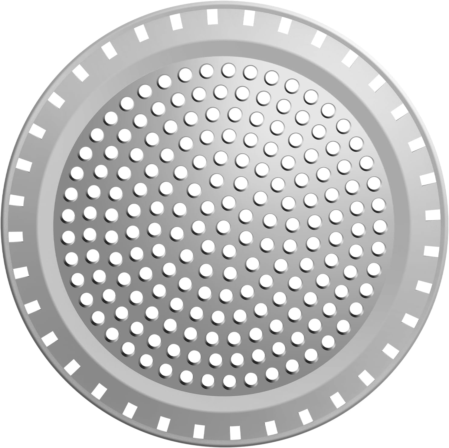 Detalle de Aluvor AL-Round Shower Drain Hair Catcher, Weighted Metal, Silver Gray