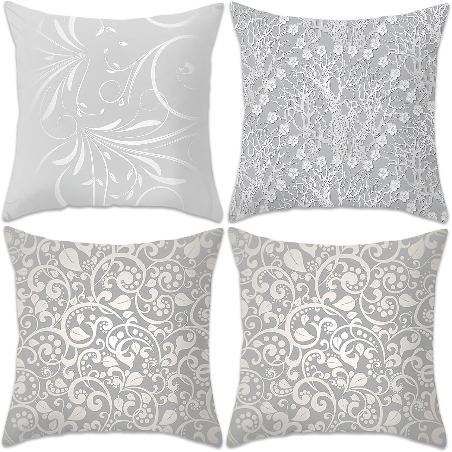 Thumbnail 6 de Betadistor Tropical Green Leaves Cushion Covers (Pack of 4) 45 x 45cm with Invisible Zipper