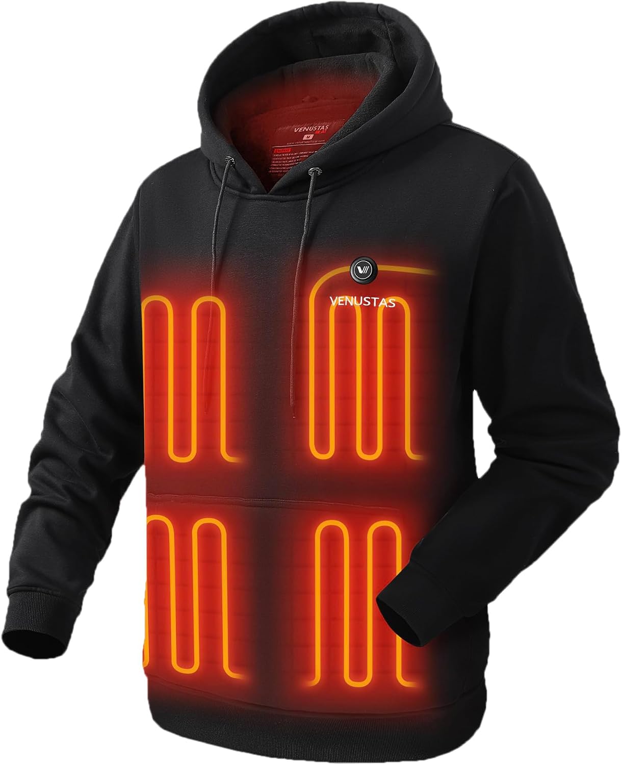 Detalle de Venustas Unisex Pullover Heated Hoodie with Battery, 5 Heating Zones