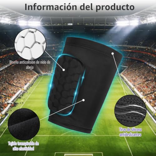 Thumbnail 2 de AYBUY Espinilleras de Fútbol para Niño con Protección de Pantorrilla y Taquillas Transpirables