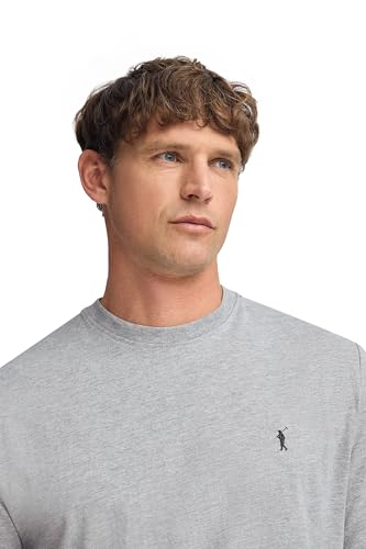 Detalle 2 de Polo Club Camiseta básica Gris vigoré de algodón con Logo Rigby Go para Hombre