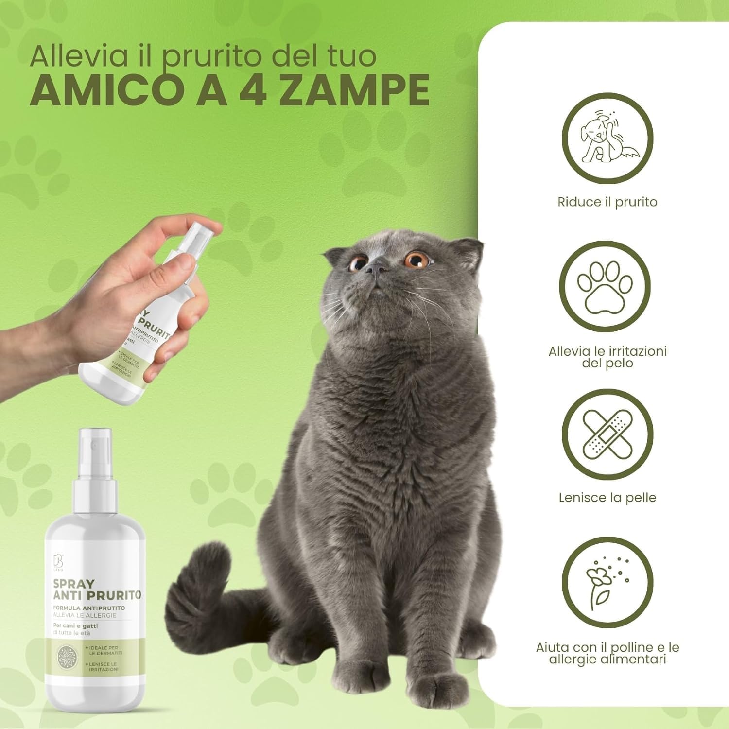 Thumbnail 1 de DBLabo Spray Antiprurito per Cani e Gatti 250 ml: sollievo naturale per pelle e irritazioni