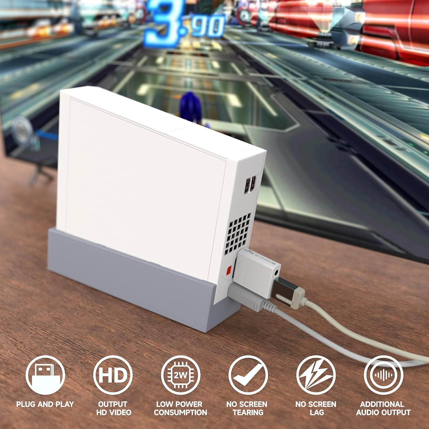 Detalle de MAYFLASH Wii HDMIコンバーター 3.5mm音声出力・小型プラグアンドプレイ対応