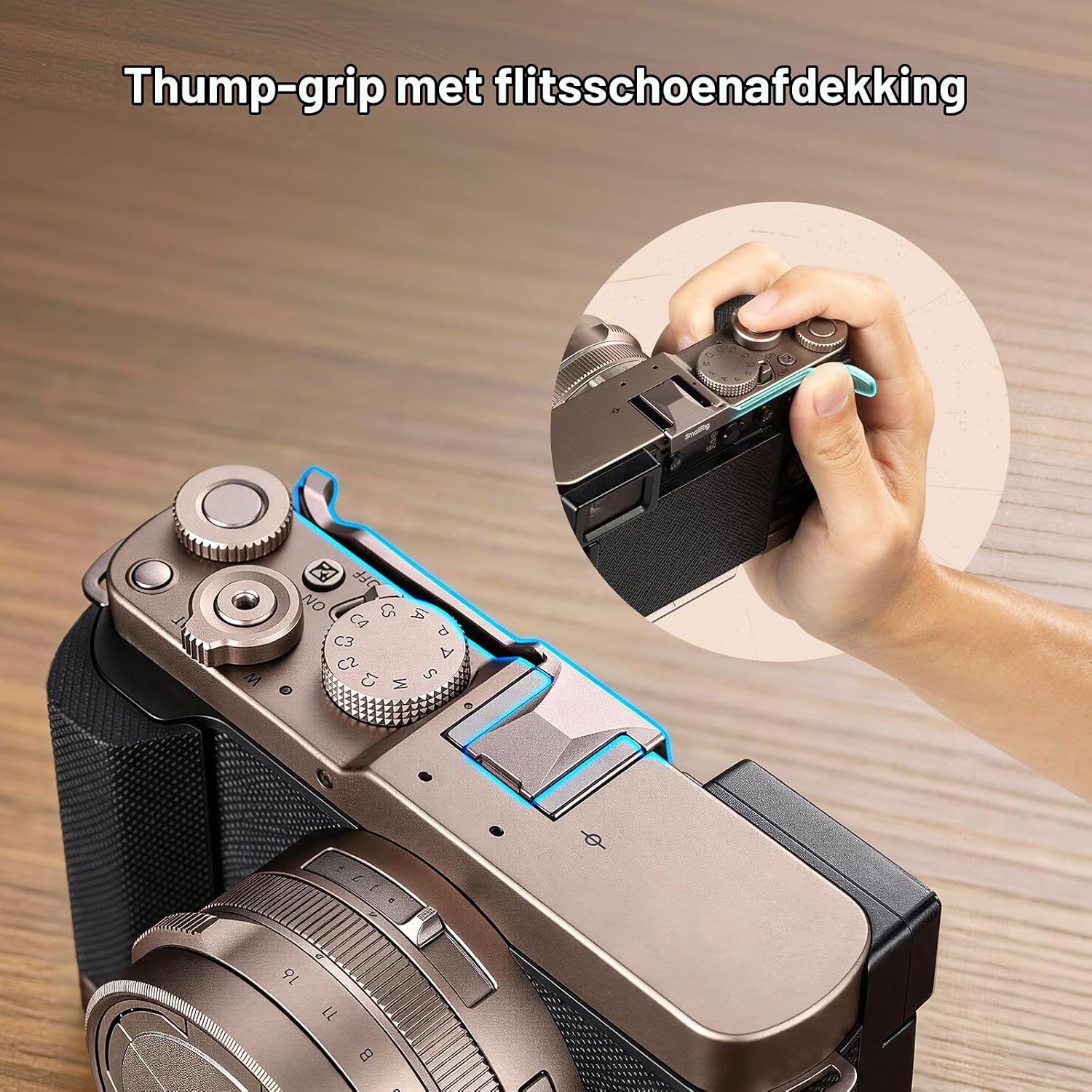 Detalle de SMALLRIG 6136 L-vormige handgreep voor Panasonic LUMIX L10, Arca-Swiss