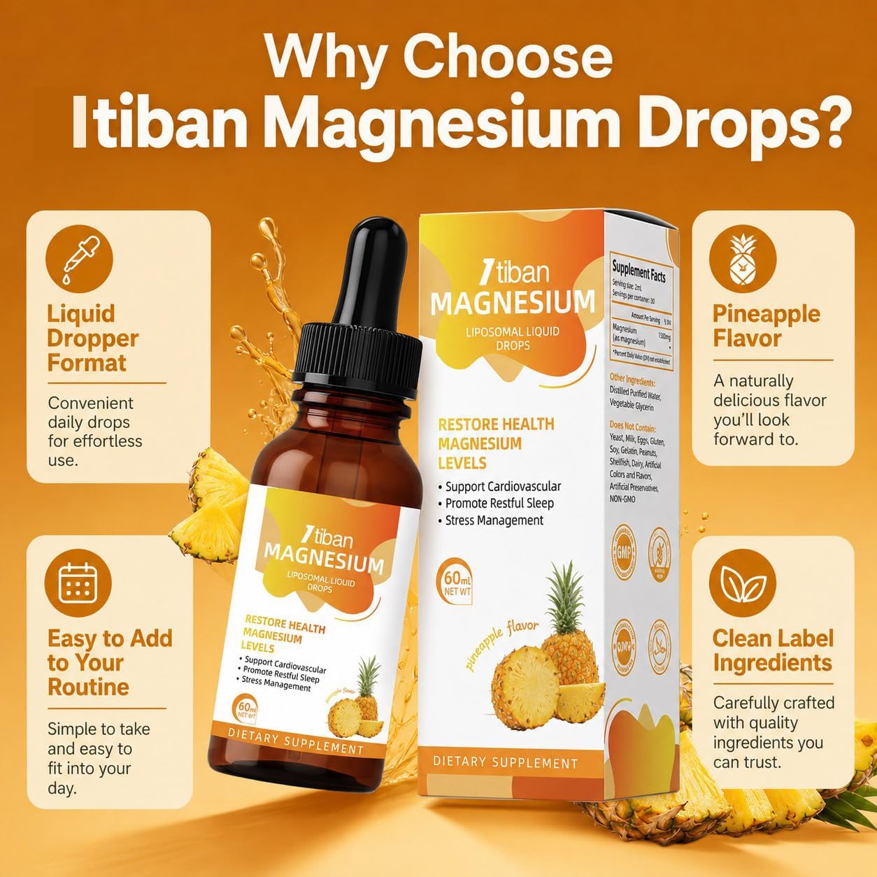 Detalle de Magnesium Liquid Drops, 2 Fl Oz
