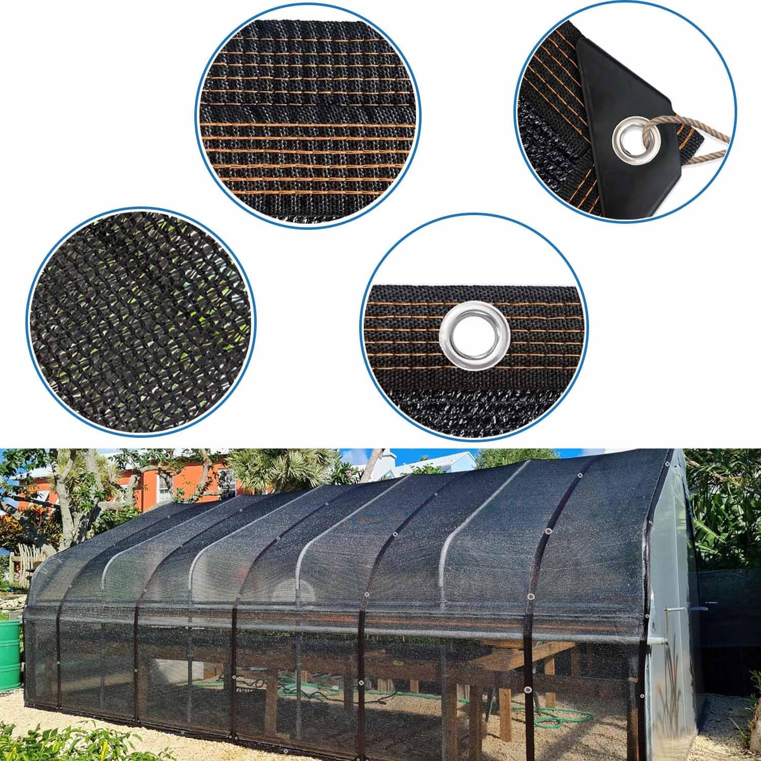 Detalle 2 de WLBXDRZK Red de sombreado UV 70% para protección 🌞 2x5 m
