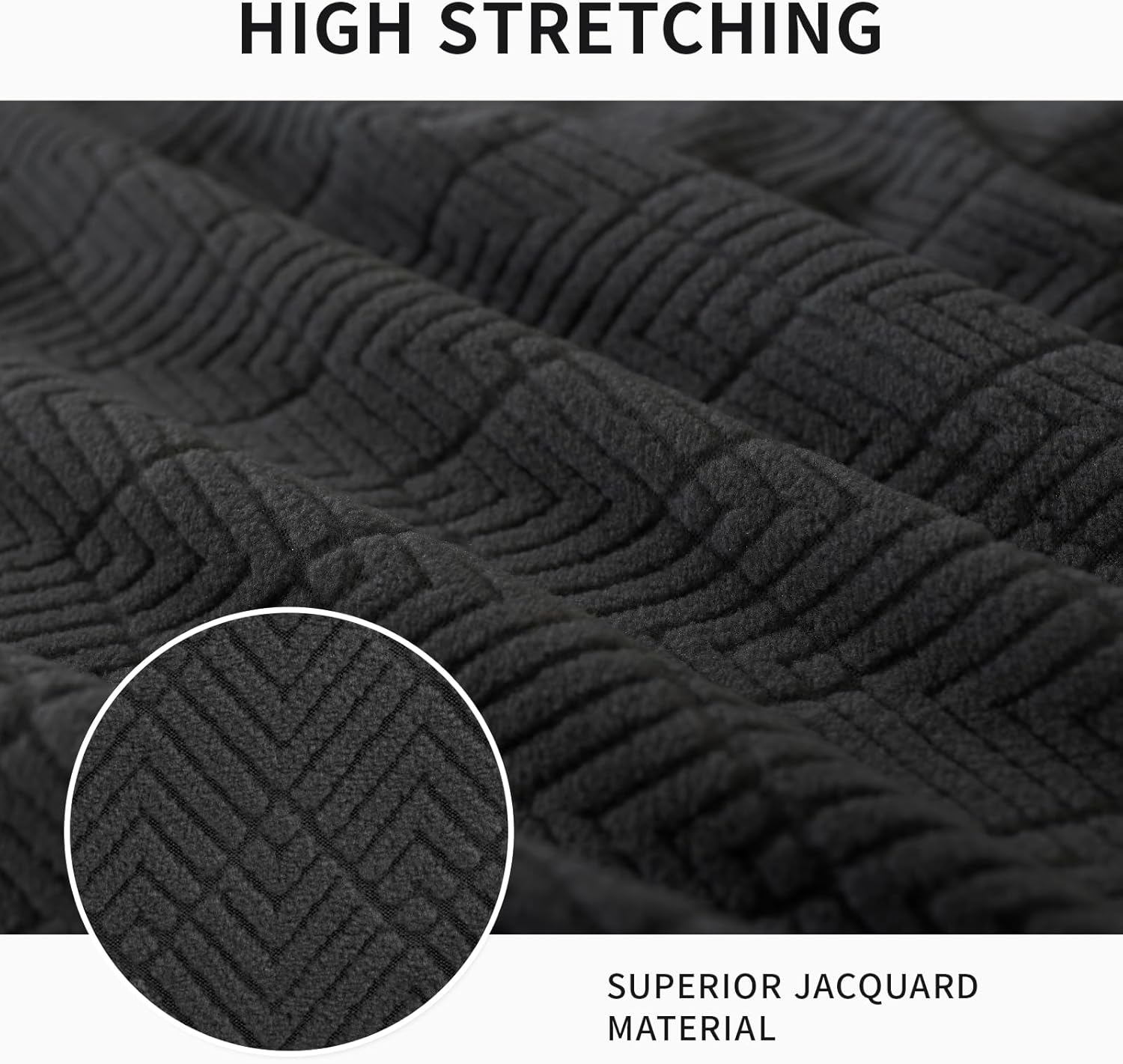 Thumbnail 2 de YSTELLAA Housse De Chaise 6 Pièces – Extensible, Noir