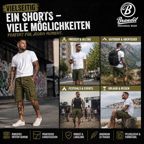 Thumbnail 6 de Brandit Herren Urban Legend Shorts Cargos RS New Black 3XL