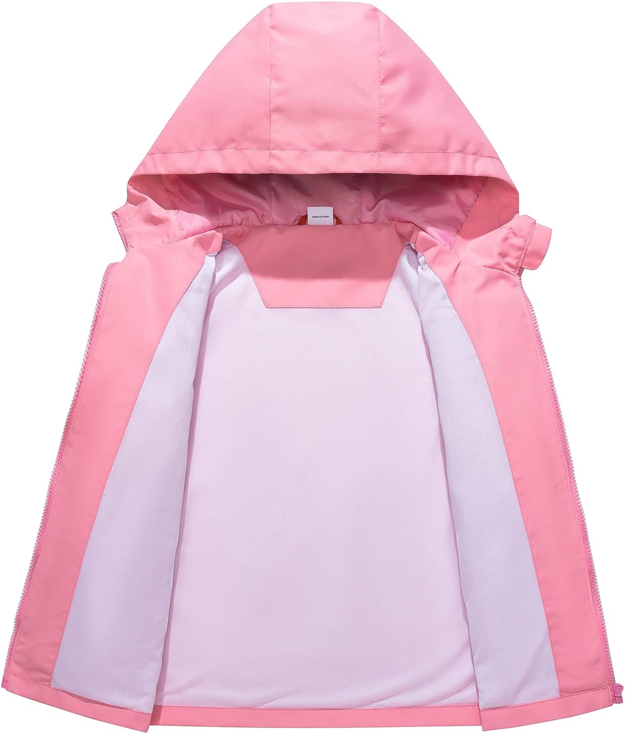 Detalle de ALXHUTE Kinder Regenjacke – Wassersäule, Kapuze, Funktionsjacke für Jungen und Mädchen