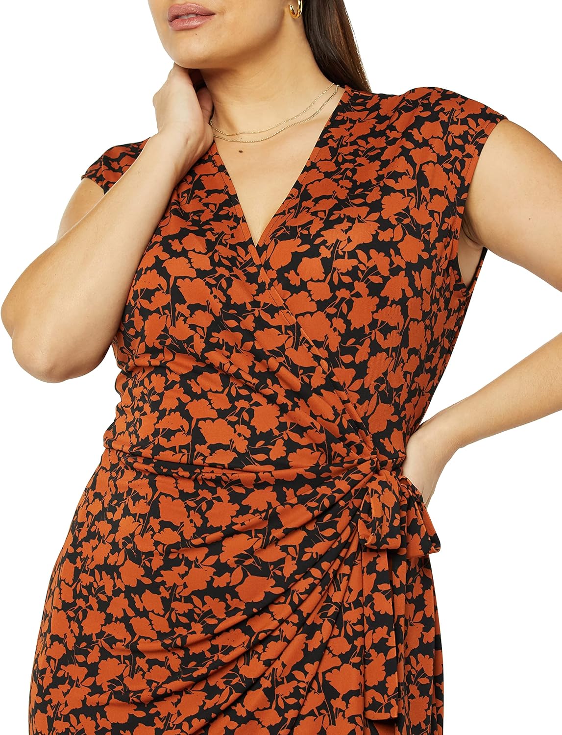 Thumbnail 4 de Amazon Essentials Damen Wickelkleid mit Flügelärmeln – Übergröße erhältlich
