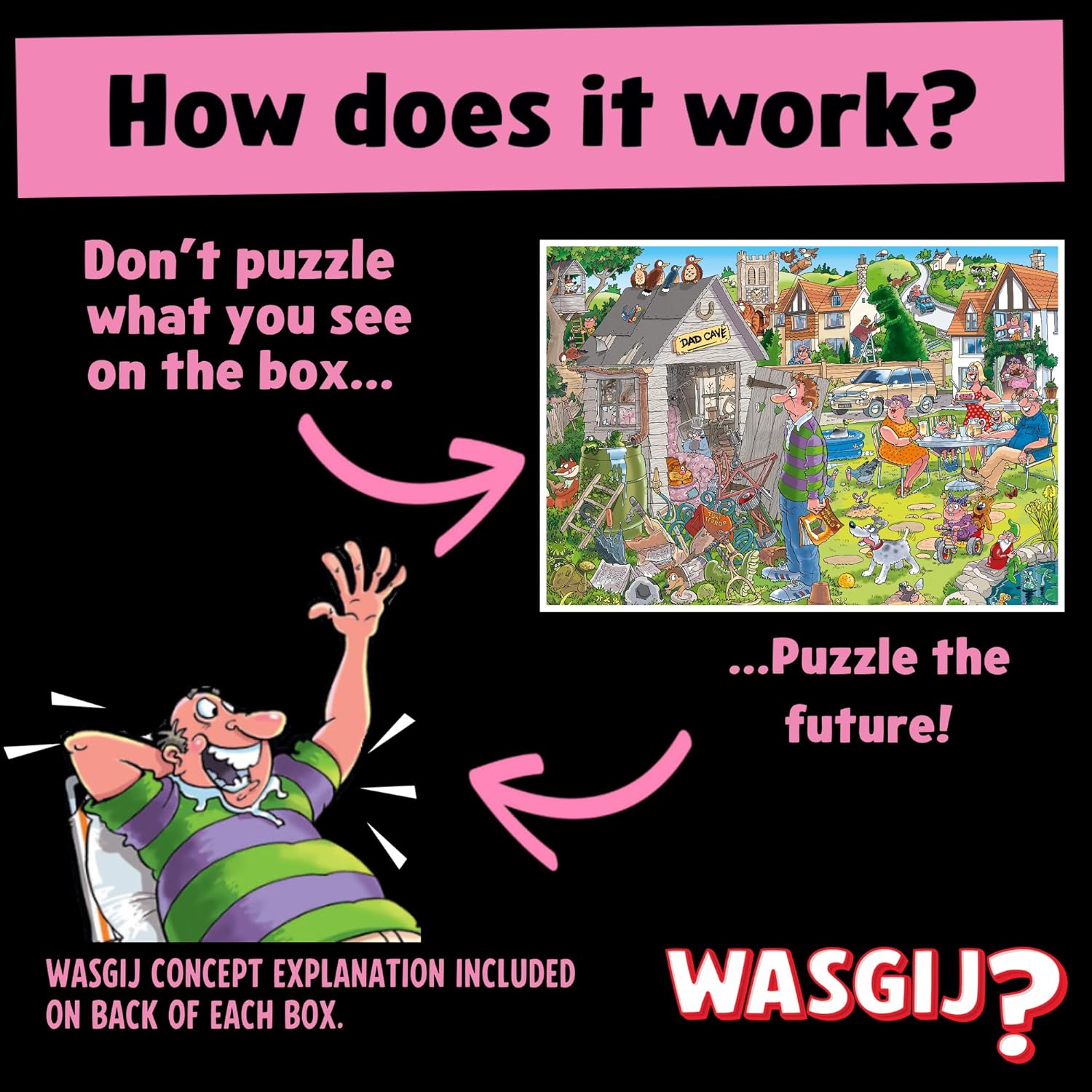 Thumbnail 3 de Wasgij Destiny 28: Dad Cave 1000 Piece Jigsaw Puzzle (Unique concept)