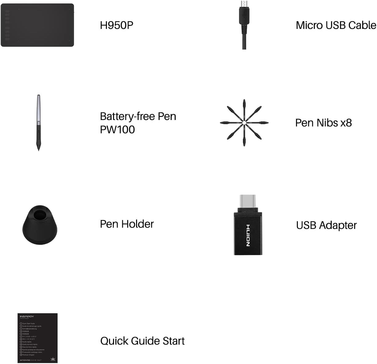 Thumbnail 6 de HUION H950P graphics tablet with pen pressure